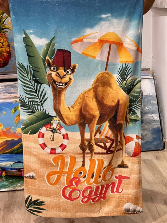 Hello Egypt Microfiber Beach Towel