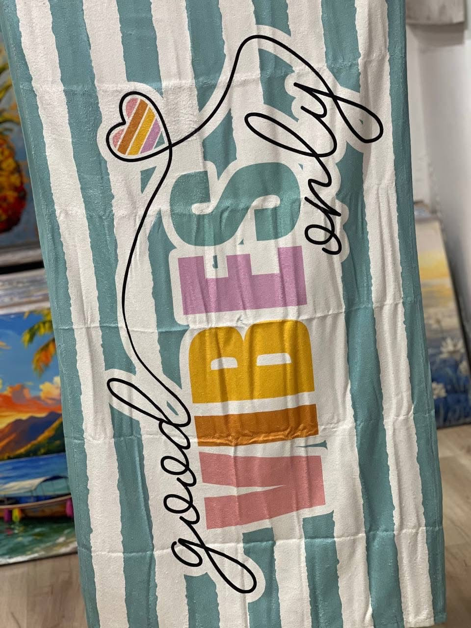 Good Vibes Only Microfiber Beach Towel