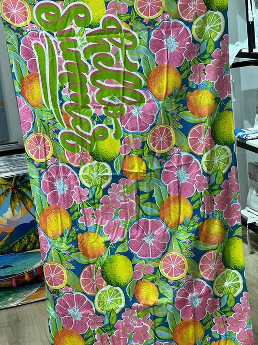 Citrus Microfiber Beach Towel