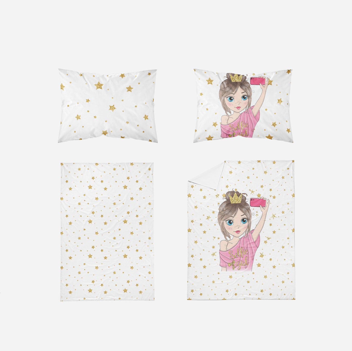 Selfie Girl Bed Set