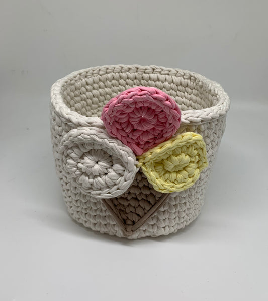 Ice Cream Kilim Towel Basket