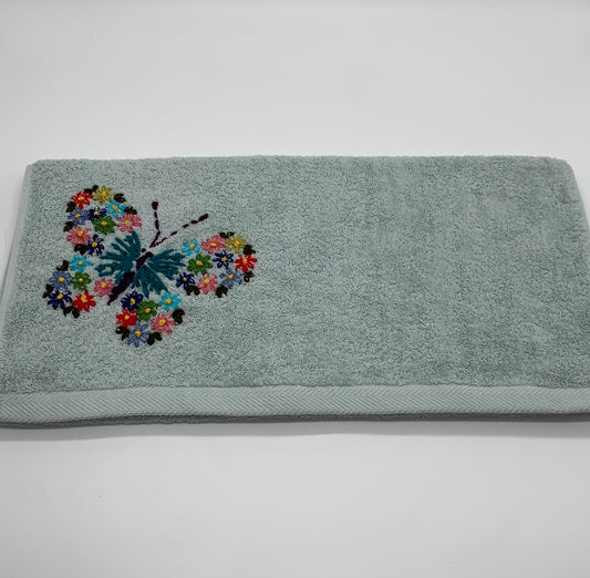 Butterfly Hand Embroidery Face Towel