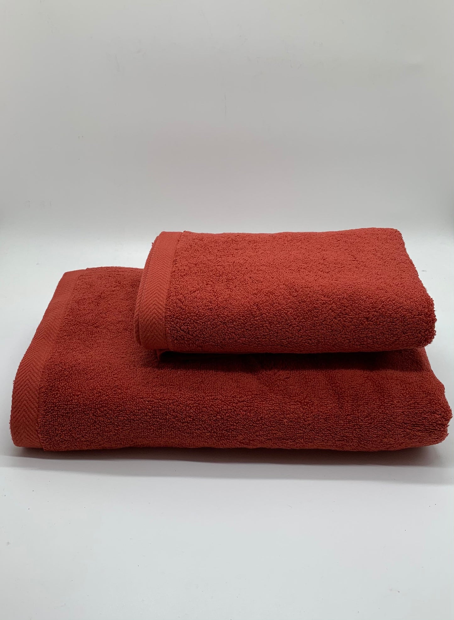 Brick Color Plain Towels