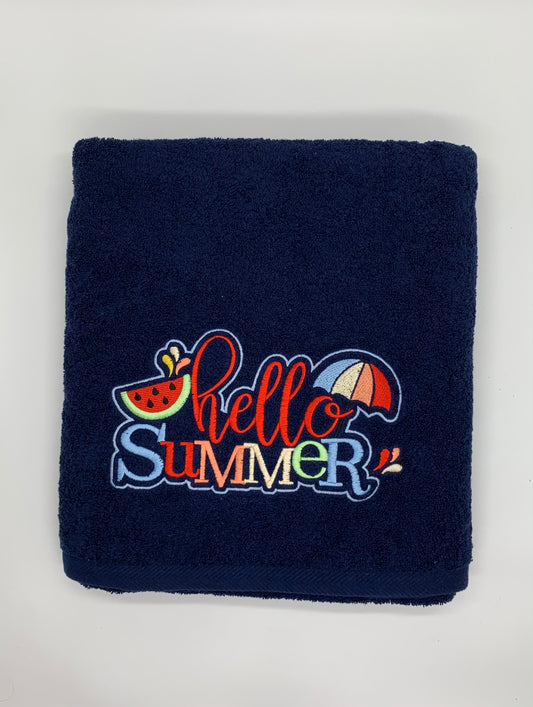 Hello Summer Beach Towel