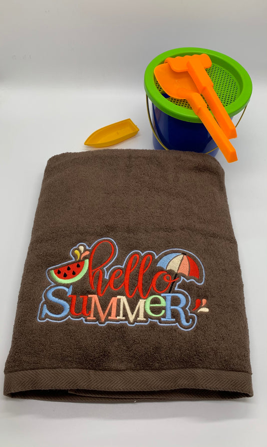 Hello Summer Beach Towel