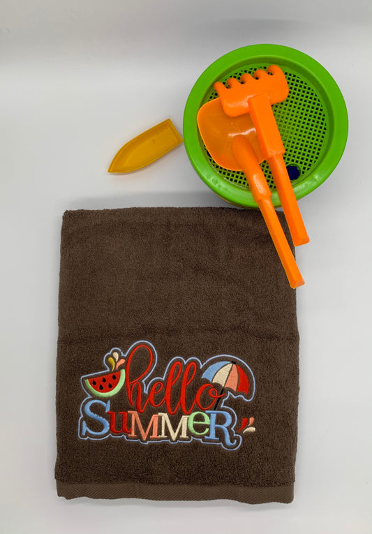 Hello Summer Beach Towel