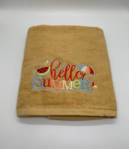 Hello Summer Beach Towel