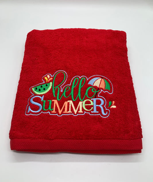 Hello Summer Beach Towel