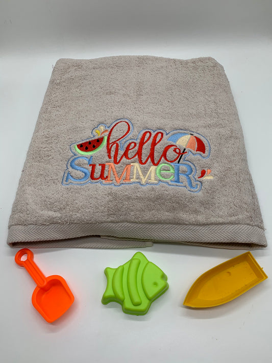 Hello Summer Beach Towel