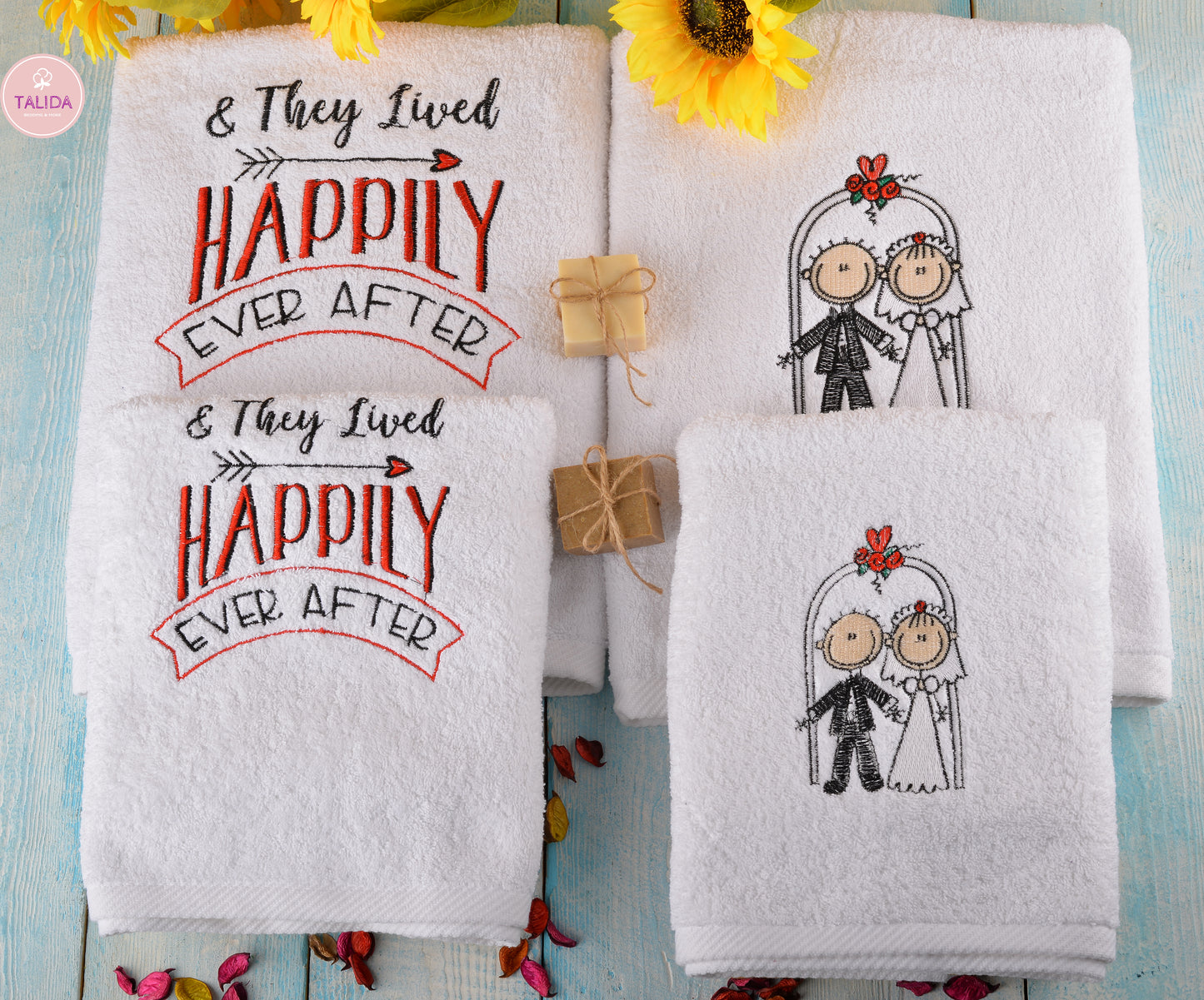 Bride and Groom Towels Set