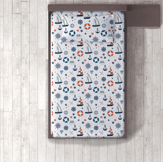 Boats and Anchors Bed Sheet Set