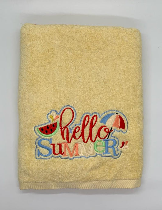 Hello Summer Beach Towel