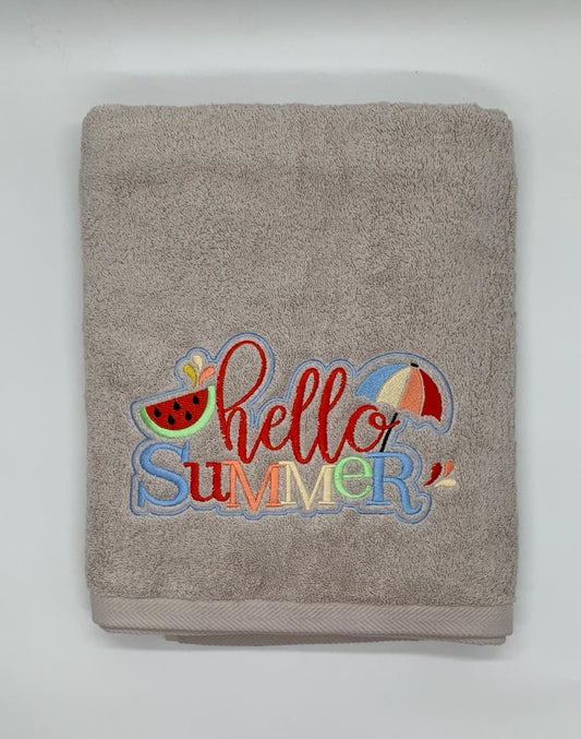 Hello Summer Beach Towel