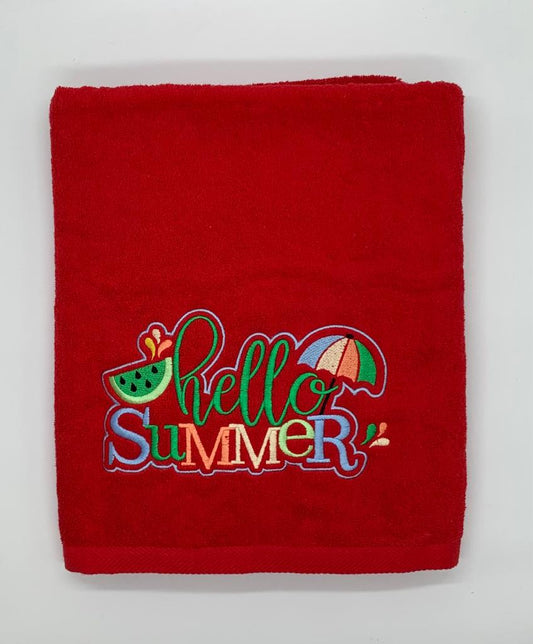 Hello Summer Beach Towel