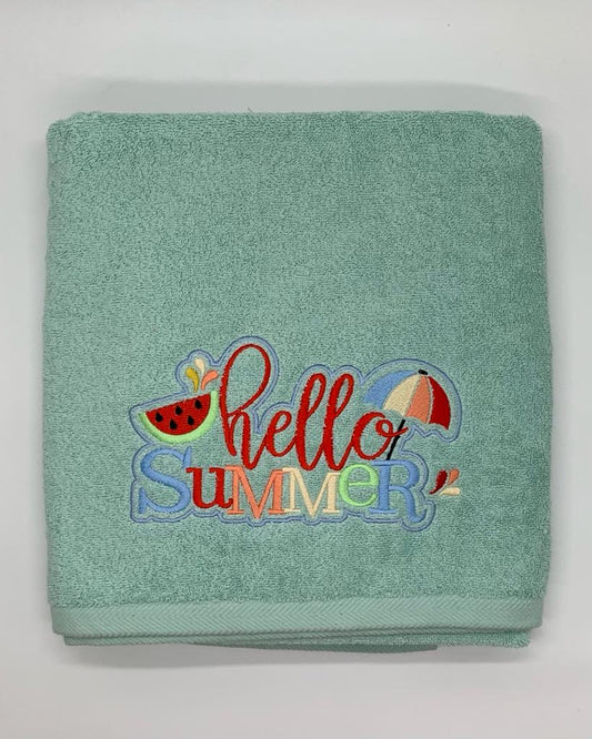 Hello Summer Beach Towel