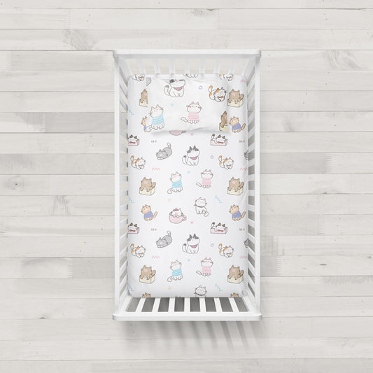 Cute Kittens Crib Sheet Set