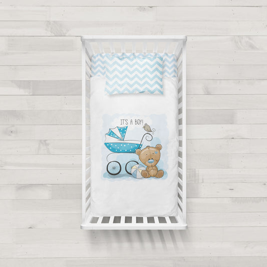 It's a Boy Baby Crib Full Set